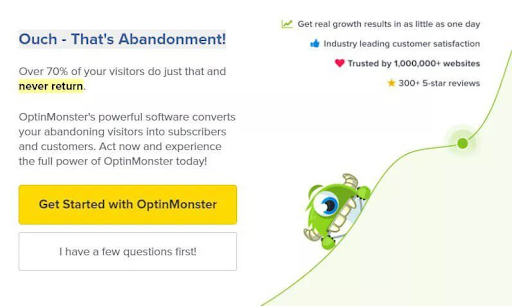 Ecommerece CRO - Optin Monster Example - Brillmark