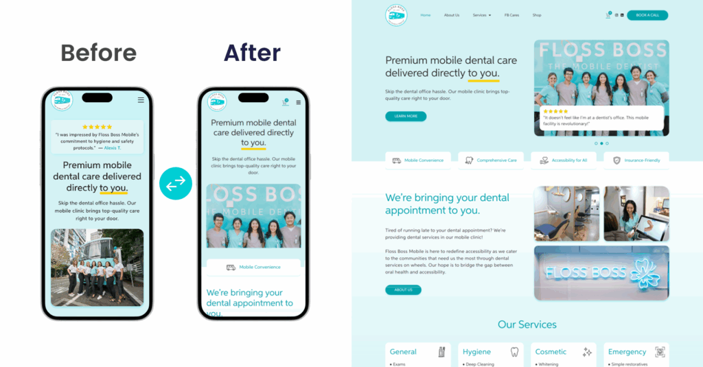 FLoss Boss before after