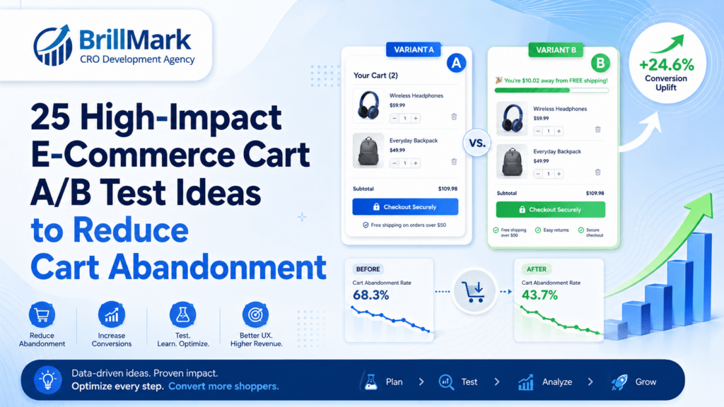 25 High-Impact E-Commerce Cart A/B Test Ideas to Reduce Cart Abandonment