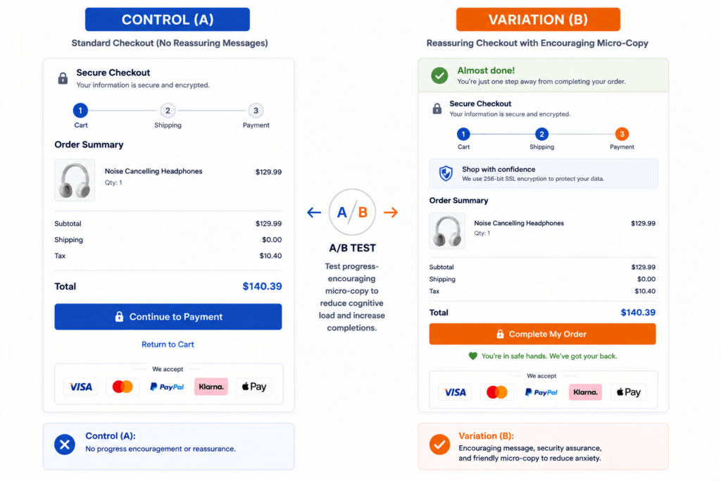 Use Reassuring Checkout Messages in SideCart